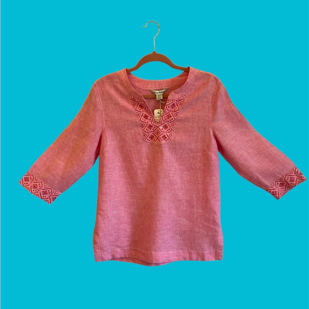 🌷 Tommy Bahama Sunset Linen Tunic - Picture 10 of 10